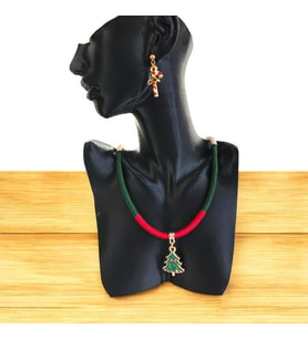 Handcraftedbyoz, Kadın, Etnik, Bohem, El yapımı, Yeni Yıl Koleksiyonu, Özel Tasarım Kolyeler (Çam Yeşili)