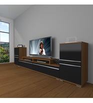 Decoraktiv Ekoflex On2 Mdf Tv Ünitesi Tv Sehpası (Siyah - Ceviz)