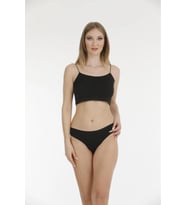 Berrak Kadın Lazer Kesim Bikini Külot 11688 - 6 Adet (Siyah)