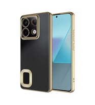 Xiaomi Redmi Note 13 Pro 4G Kılıf Kamera Korumalı Logo Gösteren Omega Kılıf (Gold)