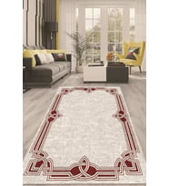 Dijital Kaymaz Taban Yıkanabilir Modern Renkli Salon Halısı Mutfak Halısı Yolluk ND-HT-233 (Bordo)