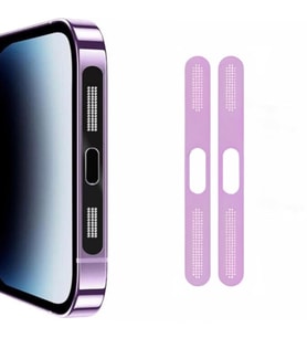 Ally iPhone 15 İçin Anti-Dust Toz Ve Kir Önleyici Sticker 2 Adet Set (Mor)