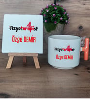 Fizyoterapist Hediye Seti Kupa Bardak T Kulplu ve Dekoratif Taş Tıp Bayramı Hediyesi (Model 7)