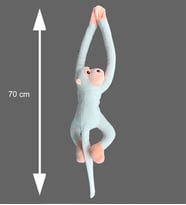 Elleri Yapışabilen, Sevimli Peluş Maymun Oyuncak - 70 cm (Krem)