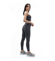 S&C Kadın Bordo Geniş Cepli Yüksek Bel Toparlayıcı, Sıkılaştırıcı Yoga Tayt 25" (Gri)