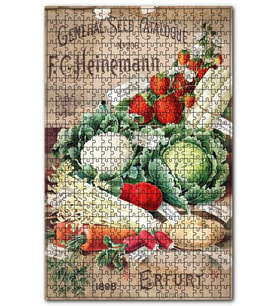 Cakapuzzle Mutfak İçin Retro Tarz Görsel Puzzle Yapboz MDF (Ahşap) (500 Parça)