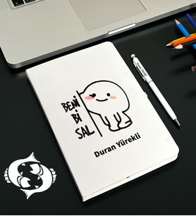 Kişiye Özel Burç Tasarımlı Esprili Defter Kalem Seti (Model 2)