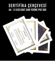 5 Adet 21x30 Çerçeve - Mdf Çerçeve - A4 Sertifika Çerçevesi - Fotoğraf Çerçevesi - Diploma (Beyaz)