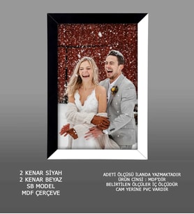 9 Adet 21x30 Çerçeve - Mdf Çerçeve - Fotoğraf Çerçevesi - A4 Sertifika Çerçevesi (Siyah - Beyaz)