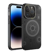 Apple iPhone 14 Pro Max Kılıf Zore Wireless Şarj Özellikli Desenli Hot Kılıf (Siyah)