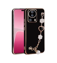 Xiaomi Mi 13 Lite Kılıf El Tutamaçlı Kamera Korumalı Zore Taka Silikon Kapak (Siyah)