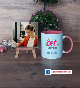 Öğretmenler Günü Hediyesi Fotoğraflı Dekoratif Taş, Kupa Bardak Beyaz Hediye (Model 6)