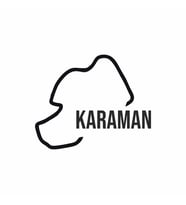 Karaman Harita Araba Sticker siyah 17x14 CM (Siyah)