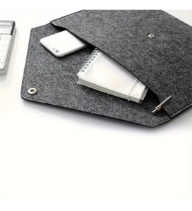 Evrak Çantası A4 Boyutu İçin Uygun 3 mm Keçe 32x24 cm 2 Renk Seçeneği (Antrasit)