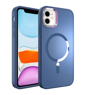 Apple iPhone 11 Kılıf Magsafe Wireless Şarj Özellikli Zore Stil Kılıf (Buz Mavisi)