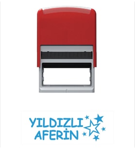 Yıldızlı Aferin Öğretmen Kaşesi (Mavi)