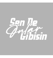 Sen de Onlar Gibisin Araba Sticker siyah 15x8 CM (Beyaz)