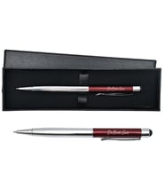 İsme Özel Renk Detaylı Metal Tükenmez Kalem (Bordo)