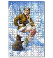 Cakapuzzle Karlar İçinde Seksi Rus Askeri ve Yavru Ayı Puzzle Yapboz MDF (Ahşap) (255 Parça)