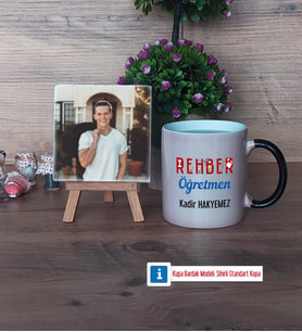Rehber Öğretmen Fotoğraflı Dekoratif Taş, Kupa Bardak Beyaz Hediye (Model 9)