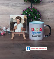 Rehber Öğretmen Fotoğraflı Dekoratif Taş, Kupa Bardak Beyaz Hediye (Model 9)