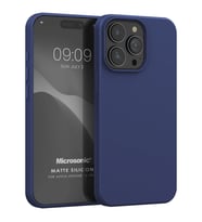 Microsonic Matte Silicone Apple iPhone 15 Pro Kılıf Siyah (Lacivert)
