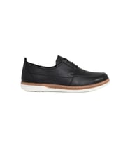 Greyder 62625 Erkek Hakiki Deri Baskılı Bağcıklı Comfort Urban Ayakkabı (Siyah)