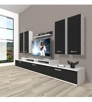 Decoraktiv Ekoflex 8d Slm Tv Ünitesi Tv Sehpası (Beyaz-Siyah)