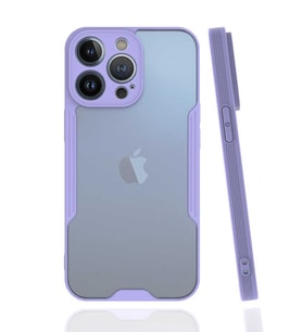 Apple iPhone 13 Pro Max Kılıf Zore Parfe Kenarları Pastel Renk Silikon Kılıf (Mor)