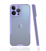 Apple iPhone 13 Pro Max Kılıf Zore Parfe Kenarları Pastel Renk Silikon Kılıf (Mor)