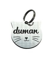 Kedi Künyesi, Kedi Isimlik, Tasmaya Takılan Isimlik, Pet Tag Yeni Isimlikler (Gri)