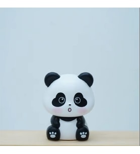 Karikatür Sevimli Güneş Sallayarak Kafa Beckoning Panda Oyuncak (118)