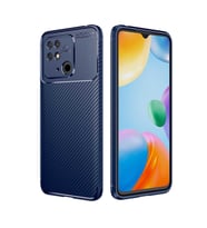 Xiaomi Poco C40 Kılıf Zore Negro Karbon Tasarım Silikon Kılıf (Lacivert)