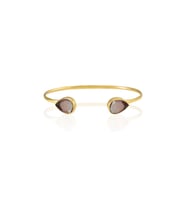 Kadir Jewellery 22 Ayar Altın Kaplama El İşçiliği Zirkon Taşlı Kadın Charm Bileklik (Bordo)