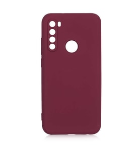 Xiaomi Redmi Note 8 Kılıf Özel Orijinal Lansman Serisi, İçi Kadife, Pürüzsüz Yumuşak ve Mat TPU Silikon (Koyu Mor)