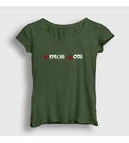 Presmono Kadın Sarı Delta Depeche Mode T-Shirt 139969tt (Haki)