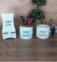 Su Ürünleri Mühendisi Hediye Sepeti Kupa Bardak T Kulplu, Kalemlik ve Ahşap Telefon Standı Mühendisler Günü Hediyesi (Model 2)