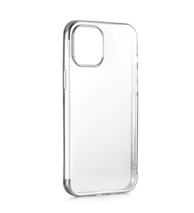 Apple iPhone 12 Pro Kılıf İnce Köşeleri Renkli Şeffaf Silikon (Gri)