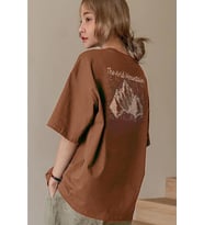 Unisex Arid Mountain Baskılı T-shirt (Taba)