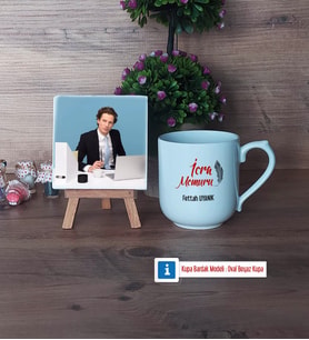 İcra Memuru Fotoğraflı Dekoratif Taş, Kupa Bardak Beyaz Hediye (Model 5)