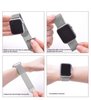 Microsonic Apple Watch 3 42mm Milanese Loop Version 3 Kordon (Kırmızı)