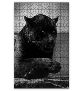 Cakapuzzle Siyah Jaguar Puzzle Yapboz MDF (Ahşap) (255 Parça)
