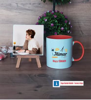 Mimara Hediye Fotoğraflı Dekoratif Taş, Kupa Bardak Beyaz Hediye (Model 13)