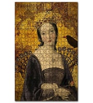 Cakapuzzle Kraliçe Ve Karakarga Görseli Puzzle Yapboz MDF (Ahşap) (1000 Parça)