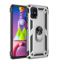 Galaxy M51 Kılıf Yüzüklü Zırh Tank Vega (Gri)