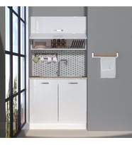 Decoraktiv Mini 90Y MDF Hazır Mutfak Dolabı - Tezgah Dahil (Beyaz)