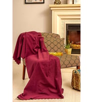 Tek Kişilik Koltuk Örtüsü Berjer Örtüsü Koltuk Şalı 2 Adet 110x175 cm (Bordo)