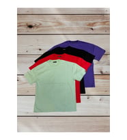 T-shirt 4'lü set Turkuaz, Kırmızı, Siyah, Lacivert Oversize %100 pamuk Yüksek Kalite (01)