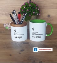 Eşe Hediye Kalemlik, Kupa Bardak T Kişiye Özel Hediye (Model 14)