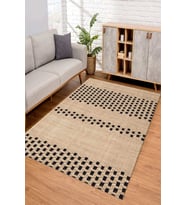 Dijital Kaymaz Taban Yıkanabilir Renkli Salon Halısı Mutfak Halısı Yolluk ND-SM-4 (Bej)